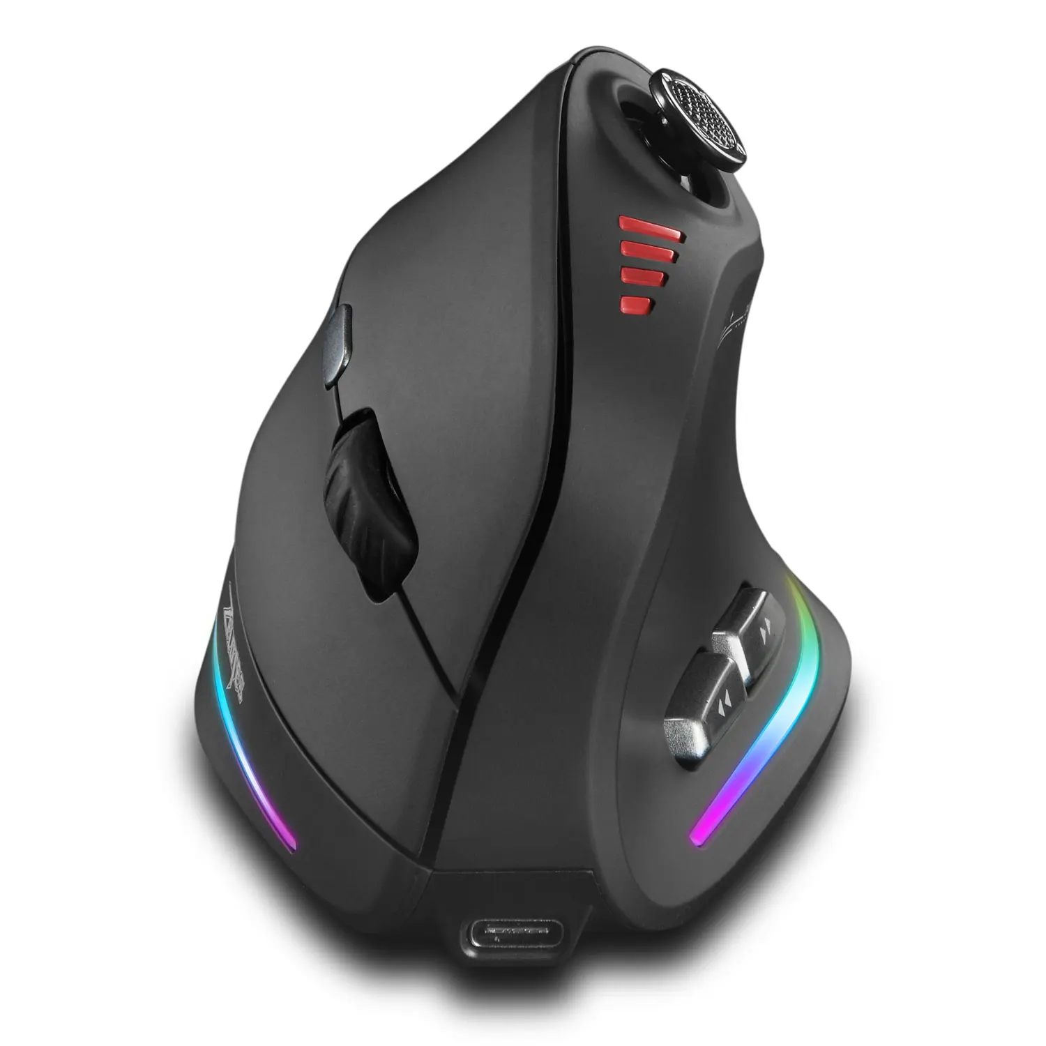 ZELOTES F18 인체공학 마우스, 2.4GHz/블루투스 무선 수직 마우스